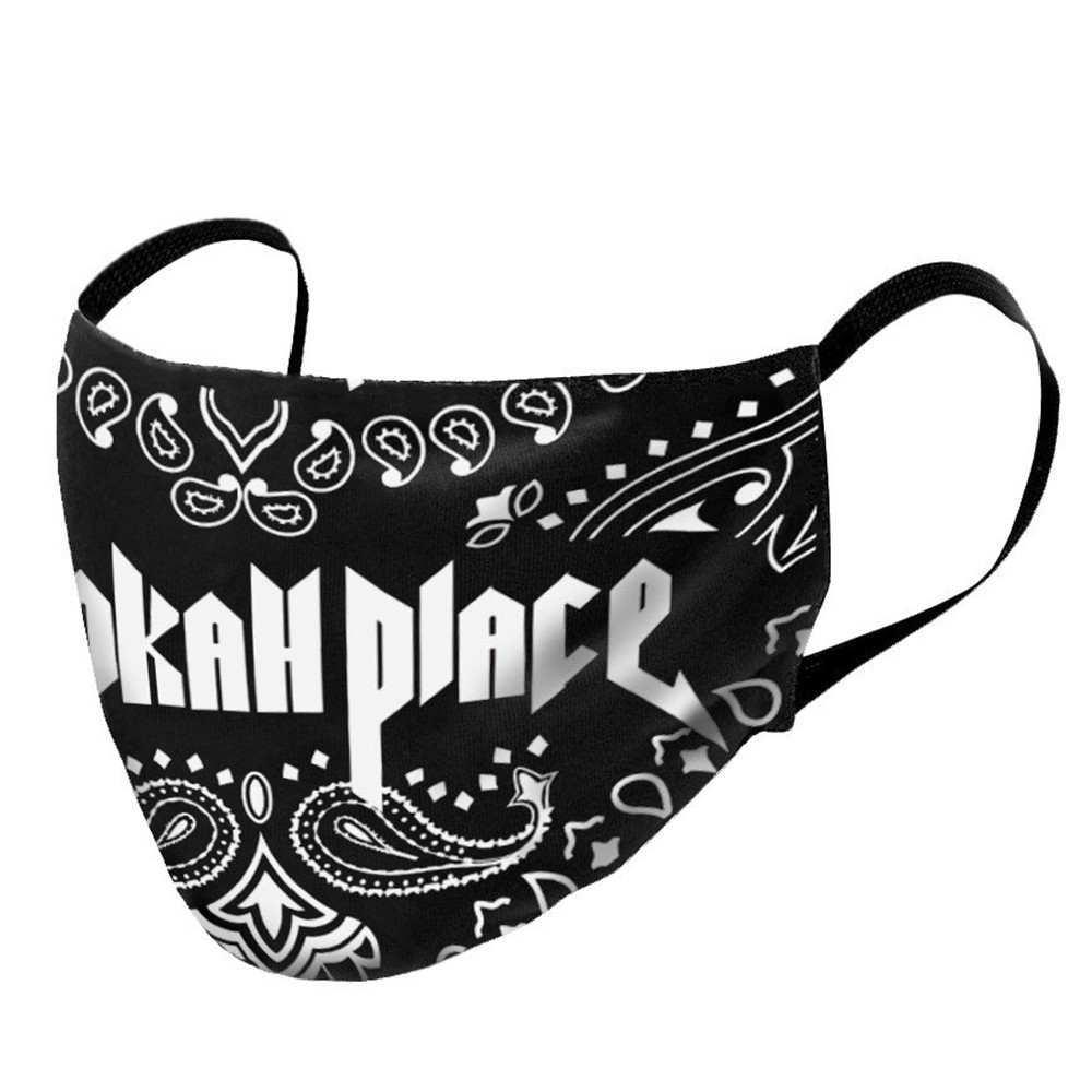 Защитная маска HookahPlace Hard Rock черная (хлопок)